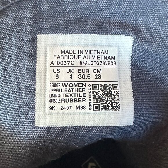 ⭐Chuck 70 De Luxe Wedge Platform Leather Sneakers Sz 6 Womens Shoes Blue A10037C - Picture 12 of 12